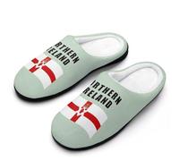 peiyeety Northern Ireland U.K. House Slippers for Women Warm Fleece Home Shoes Winter Indoor Outdoor40-41