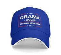 peiyeety Obama 2028 Hat Obama for President 2028 Make America Intelligent Again Baseball Cap Trucker Hat Blue