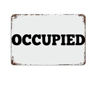 peiyeety Occupied Metal Tin Signs-Metal Tin Signs Exquisite Wall Art Decor Inspirational Gift Positive Affirmations Hanging for Office Classroom Home Living Room Bedroom Wall Decor 8"x12"