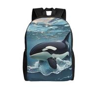 peiyeety Orca Killer Whale Travel Backpack for Men & Women 15.6 inch Laptop Backpack Waterproof Work Bag