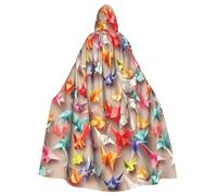 peiyeety Origami paper cranes Printing Halloween Adult Hooded Cloak is a super large, comfortable, and durable cloak