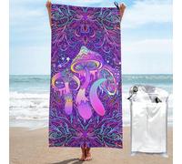 peiyeety Oversized Beach Towel Magic Mushroom Beach Towel No Sand Quick Dry Microfiber Pool Towel Absorbent Lightweight Swimming Towel 31.5 x 63 Inch for Travel Gym Yoga Bath Sports