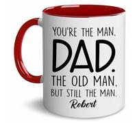 peiyeety Personalized Dad Gifts - Dad Mug - for Daddy, Father, Papa, Stepdad from Son, Daughter - The Man The Old Man Mug - Birthday for Men, Him