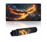 peiyeety Phoenix Large Extended Gaming Mouse Pad 24"x12" - XXL Computer Desk Mat for Keyboard and Mouse - Non-Slip Rubber Base & Durable Stitched Edges