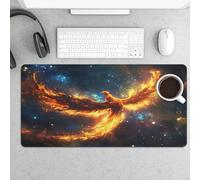 peiyeety Phoenix Large Gaming Mouse Pad 12x24 Inch, Extended Desk Mat with Non-Slip Rubber Base, Waterproof Computer Keyboard & Mouse Pad, for Office Home Gamer