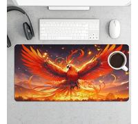 peiyeety Phoenix Large Gaming Mouse Pad 12x24 Inch, Extended Desk Mat with Non-Slip Rubber Base, Waterproof Computer Keyboard & Mouse Pad, for Office Home Gamer