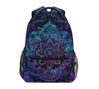 peiyeety Purple Bohemian Mandala Flower (1) Laptop Backpack for Women Men, Personalized College Bookbag Travel Bag Casual Daypack back packs