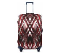 peiyeety Red-Black-White-Aged-Grunge-Wall-Old-Weathered-Peeled-Painted-Plaster-Backdrop-Reddish-Ab Luggage Cover, Washable Suitcase Cover - Travel Fashion Elastic Suitcase Protector Small
