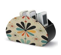 peiyeety Retro Modern Remote Control Holder PU Leather Remote Caddy Remote Box for Nightstand Desk Storage Caddy Store Desktop Storage Box for DVD Glasses Pen Key