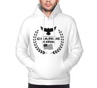 peiyeety RIP Charlie Kirk Hoodie Charlie Kirk Forever In Our Hearts Men's Sweatshirt M Black