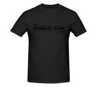 peiyeety RIP Charlie Kirk T-Shirt The Charlie Kirk Show Men's Short Sleeve 3X-Large Black