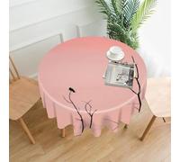 peiyeety Round Tablecloth Branch Birds at Dusk Print Durable Polyester Fabric Elegant Hemmed Design for Home Dining and Restaurant Use