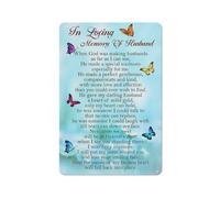 peiyeety Rustic Metal Tin Sign in Loving Memory of Husband When God was Making Husbands Novelty Wall Art for Home Kitchen Parlor Wall Decor 8x12 inch