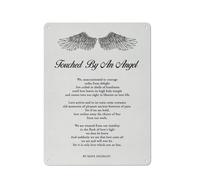 peiyeety Rustic Metal Tin Sign Touched by an Angel Poem Print Wall Art Home Decor We Unaccustomed to Courage Exiles from Delight Painting Poster Vintage Plaque for Home Office Decor 8x12 inch