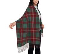peiyeety Scottish Clan Crawford Modern Tartan Plaid Scarf for Women Plaid Soft Cashmere Feel Pashmina Shawl Wraps, Cozy and Lightweight for Daily & Holiday Wear