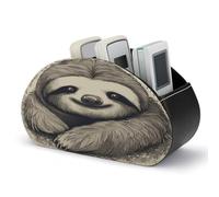 peiyeety Sloth My Spirit Animal Remote Control Holder PU Leather Remote Caddy Remote Box for Nightstand Desk Storage Caddy Store Desktop Storage Box for DVD Glasses Pen Key