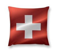 peiyeety Sofa Living Room Throw Pillow Case Flag of Switzerland Soft Decorative Couch Cushion Case Colored Throw Pillow Outdoor Decor