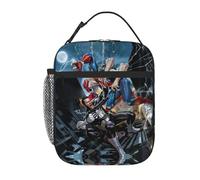 peiyeety Spider - Man Battle Action Comic Art Lunch Box Reusable Leak-Proof Portable Insulated Picnic Office Hiking Fishing Lunch Bag