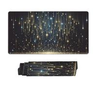 peiyeety Starry Sky Shining Stars Extended Gaming Mouse Pad 30 X 16, Large Desk Mat for Keyboard and Mouse, Waterproof Office Desk Pad, Non?Slip Rubber Base, Stitched Edges