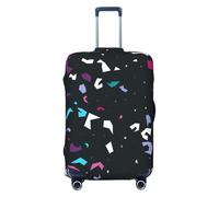 peiyeety Terrazzo-Handcrafted-Venetian-Chaotic-Pastel-Colourful-S Luggage Cover, Washable Suitcase Cover - Travel Fashion Elastic Suitcase Protector Medium