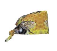 peiyeety The Bees That Make Honey Modern Classic Chef Caps Comfortable and Breathable Adjustable Unisex Tie Back Hat