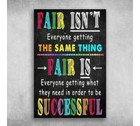 peiyeety Vintage Metal Tin Sign Fair Isn'T Everyone Getting The Same Things Fair Is Tin Signs Wall Decor For Bars Restaurants Cafes Pubs Halloween Metal Tin Sign Gift For Women Men 8x12 Inch