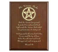 peiyeety Vintage The Wiccan Rede Engraved Witch an' It Harm None De Pentagram Pentacle Poster Metal Aluminium Tin Sign 12x16 Inch Wall Decor