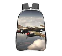 peiyeety World War 2 Aircraft Airplane Clear Backpack Heavy Duty PVC Transparent Backpack for Concert Work Travel Bag