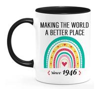 PEJAFAN 79th Birthday Gifts For Women Men Coffee Mugs, Making The World A Better Place Since 1946, 1946 Birthday Gift For Women Cups 11 oz (1946)