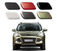 PEJLHK Car Front Bumper Headlight Washer Cover for Ford Escape Kuga 2013-2016,Left/Right,ABS Headlamp Water Cap,E-Red-Left
