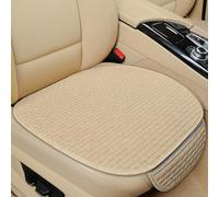 PEJLHK Car Seat Cover Protector for FIAT 500 2010-2011,Front/Rear Back Linen Cushion,Breathable Cover,Beige- 1pc