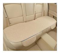 PEJLHK Car Seat Cover Protector for FIAT 500 2010-2011,Front/Rear Back Linen Cushion,Breathable Cover,Beige- 1pcs-back