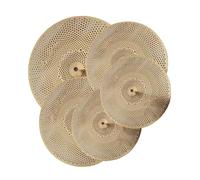 PEJLHK Professional Cymbals 5 Pcs Mute Cymbal Set 14"Hi-hat/16"Crash/18"Crash/20"Ride Cymbal For Drum Practice