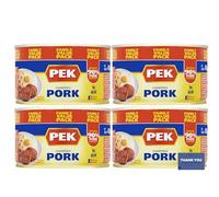 Pek Chopped Pork 400g - Pack of 4 Cans - Classic Tinned Meat for Sandwiches, Family Meals & Bulk Storage