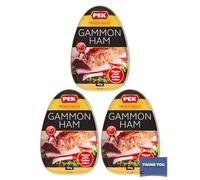 PEK Premium Range Gammon Ham 455g (3 Packs) - Deliciously Tender, Ready to Eat Ham for Sandwiches & Meals