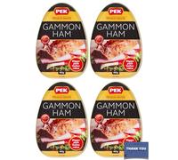 PEK Premium Range Gammon Ham 455g (4 Packs) - Deliciously Tender, Ready to Eat Ham for Sandwiches & Meals