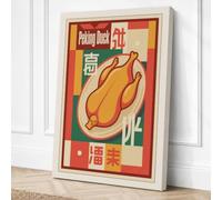 Peking Duck Diner Retro Canvas Wall Art Print 30x20 Inch
