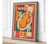 Peking Duck Diner Retro Canvas Wall Art Print 30x20 Inch