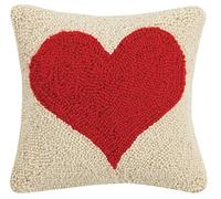 Peking Handicraft 30GY184C10SQ Red Heart Hook Pillow, 10-inch Square, Wool and Cotton