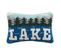Peking Handicraft 30TG74C12OB Beautiful Lake Hook Pillow, 12-inch Long, Wool and Cotton