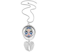 Peking Opera Head Colorful Xiangjianghui Pendant Angel Wings Rotating Necklace Jewelry