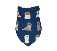 Pekingese,Bib Scarf Triangle Hood Adjustable Pet Scarf Washable Hood Suitable for Small, Medium and Large Dogs and Cats