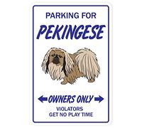 Pekingese Decal Dog Pet Parking Decals Toy Kennel Breeder Retro Metal Tin Sign 8X12 Inches