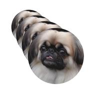 Pekingese Dog Car Air Fresheners Cards Set of 4 Pieces Personalized Car Fresheners Gifts for Men Women Auto Aromatherapy Tablets Hanging Scented Cards for Wardrobe Bathroom