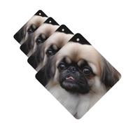 Pekingese Dog Car Air Fresheners Cards Set of 4 Pieces Personalized Car Fresheners Gifts for Men Women Auto Aromatherapy Tablets Hanging Scented Cards for Wardrobe Bathroom