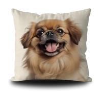 Pekingese Dog Cushion Cover Fashion Cushion Case Abstract Throw Pillow Case 45X45Cm Pillowcase For Housewarming Gift Car Decor Office