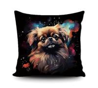 Pekingese Dog Throw Pillow Case Fashion Cushion Case Abstract Pillowcase 45X45Cm Cushion Cover For Bedroom Sofa Chair Garden