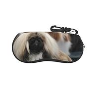 Pekingese Dog Ultra Light glasses case, Porteble Travel Slip in Eyeglasses Bag Sunglasses Pouch Holder with Belt Clip