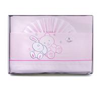 PEKITAS Baby Bedding Set 3 Pieces for Cot 60 x 120 cm 100% Cotton Made in Portugal (Friends Pink Series)