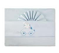 Pekitas Bebe Fine Bedding Set 3 Piece Cot 60 x 120 100% Cotton Made in Portugal blue